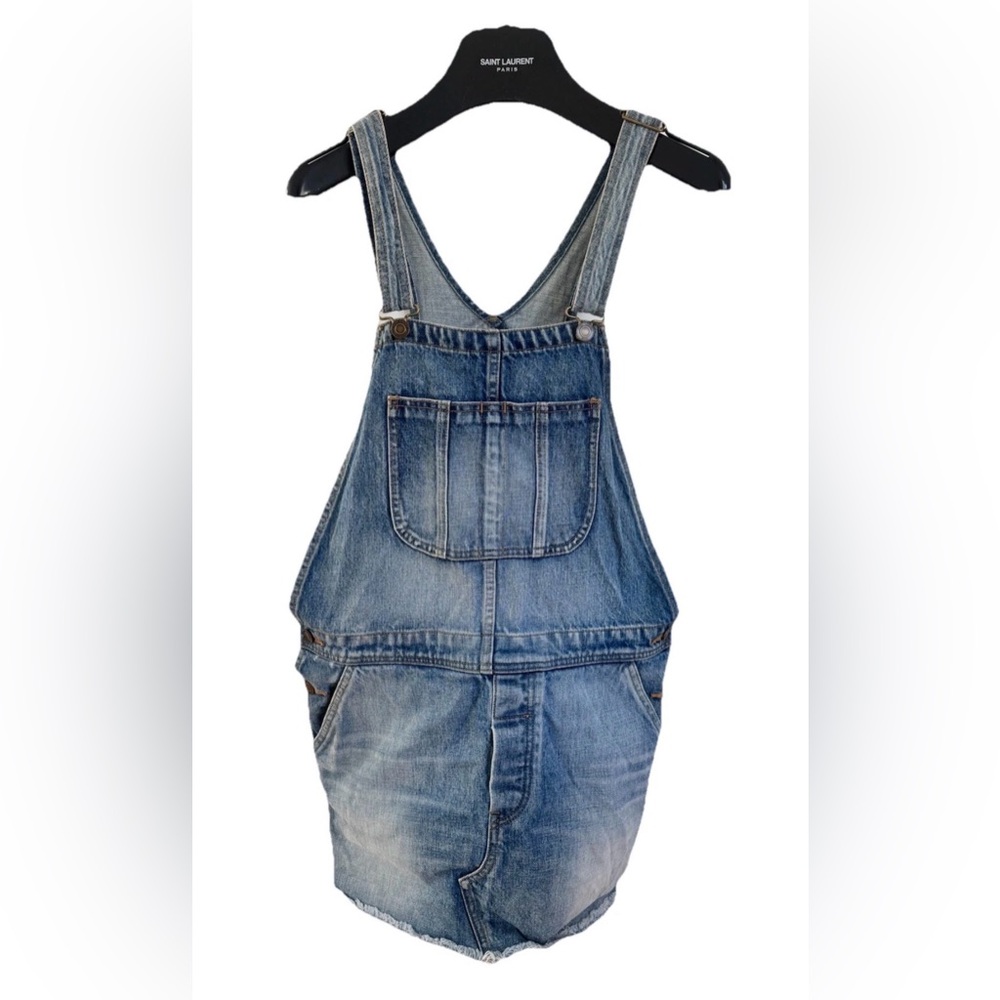 Saint Laurent short cotton denim overalls size 29 made in Japan